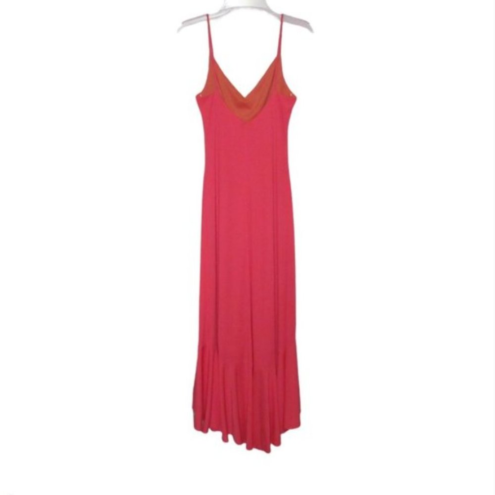 Fanny U.S.A Women's High Low Party Dress, Spaghetti Strap, Front Beading Design - Picture 3 of 4